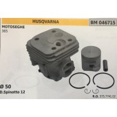 CILINDRO COMPLETO DI PISTONE E SEGMENTI BRUMAR  HUSQVARNA MOTOSEGHE 365    Ø 50 D.Spinotto 12