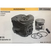 CILINDRO COMPLETO DI PISTONE E SEGMENTI BRUMAR  HUSQVARNA MOTOSEGHE 570EPA 575XP    Ø 51 D.Spinotto 12