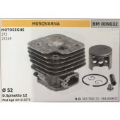 CILINDRO COMPLETO DI PISTONE E SEGMENTI BRUMAR  HUSQVARNA MOTOSEGHE 272 272XP    Ø 52 D.Spinotto 12 Pist Cpl BM 011676