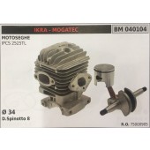 CILINDRO COMPLETO DI PISTONE E SEGMENTI BRUMAR  IKRA - MOGATEC MOTOSEGHE IPCS 2525TL    Ø 34 D.Spinotto 8