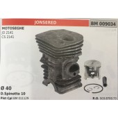 CILINDRO COMPLETO DI PISTONE E SEGMENTI BRUMAR  JONSERED MOTOSEGHE JO 2141 CS 2141    Ø 40 D.Spinotto 10 Pist Cpl BM 011129