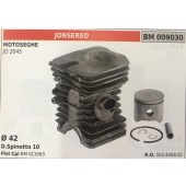CILINDRO COMPLETO DI PISTONE E SEGMENTI BRUMAR  JONSERED MOTOSEGHE JO 2045    Ø 42 D.Spinotto 10 Pist Cpl BM 011663
