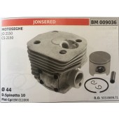 CILINDRO COMPLETO DI PISTONE E SEGMENTI BRUMAR  JONSERED MOTOSEGHE JO 2150 CS 2150    Ø 44 D.Spinotto 10 Pist Cpl BM 011666