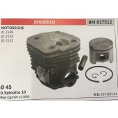CILINDRO COMPLETO DI PISTONE E SEGMENTI BRUMAR  JONSERED MOTOSEGHE JO 2149 JO 2150 JO 2152    Ø 45 D.Spinotto 10 Pist Cpl BM 013898