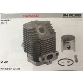 CILINDRO COMPLETO DI PISTONE E SEGMENTI BRUMAR  KAWASAKI MOTORI TD 18    Ø 29  Pist Cpl BM 004224