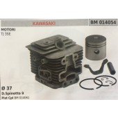 CILINDRO COMPLETO DI PISTONE E SEGMENTI BRUMAR  KAWASAKI MOTORI TJ 35E    Ø 37 D.Spinotto 9 Pist Cpl BM 014061