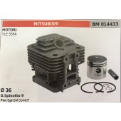 CILINDRO COMPLETO DI PISTONE E SEGMENTI BRUMAR  MITSUBISHI MOTORI TLE 33FA    Ø 36 D.Spinotto 9 Pist Cpl BM 014437