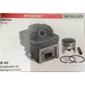 CILINDRO COMPLETO DI PISTONE E SEGMENTI BRUMAR  MITSUBISHI MOTORI TL 43    Ø 40 D.Spinotto 10 Pist Cpl BM 005960