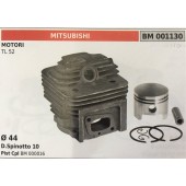 CILINDRO COMPLETO DI PISTONE E SEGMENTI BRUMAR  MITSUBISHI MOTORI TL 52    Ø 44 D.Spinotto 10 Pist Cpl BM 000016
