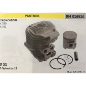 CILINDRO COMPLETO DI PISTONE E SEGMENTI BRUMAR  PARTNER TRONCATORI K 750 K 751    Ø 51 D.Spinotto 12