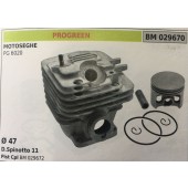 CILINDRO COMPLETO DI PISTONE E SEGMENTI BRUMAR  PROGREEN MOTOSEGHE PG 6020    Ø 47 D.Spinotto 11 Pist Cpl BM 029672