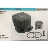 CILINDRO COMPLETO DI PISTONE E SEGMENTI BRUMAR  ROBIN MOTORI EC 08    Ø 50 D.Spinotto 12