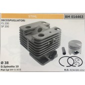 CILINDRO COMPLETO DI PISTONE E SEGMENTI BRUMAR  STIHL DECESPUGLIATORI FS 200 SP 200    Ø 38 D.Spinotto 10 Pist Cpl BM 012073