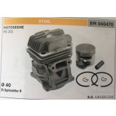 CILINDRO COMPLETO DI PISTONE E SEGMENTI BRUMAR STIHL MOTOSEGHE MS 201    Ø 40 D. Spinotto 9