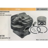 CILINDRO COMPLETO DI PISTONE E SEGMENTI BRUMAR STIHL MOTOSEGHE MS 661 MS 661 MAGNUM    Ø 56 D. Spinotto 12