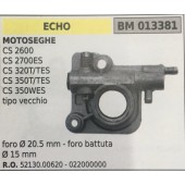 POMPA OLIO BRUMAR ECHO MOTOSEGHE CS 2600 CS 2700ES CS 320T/TES CS 350T/TES CS 350WES tipo vecchio   foro Ø 20.5 mm - foro battuta Ø 15 mm