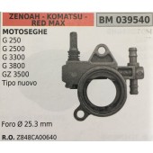 POMPA OLIO BRUMAR ZENOAH - KOMATSU - RED MAX MOTOSEGHE G 250 G 2500 G 3300 G 3800 GZ 3500 tipo nuovo   foro Ø 25.3 mm