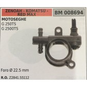 POMPA OLIO BRUMAR ZENOAH - KOMATSU - RED MAX MOTOSEGHE G 250TS G 2500TS   foro Ø 22.5 mm
