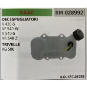 BRUMAR SERBATOIO KAAZ DECESPUGLIATORI V 430-S VF 540-W V 540-S VR 540 Z TRIVELLE AG 500   R.O. KF01082BB