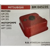 BRUMAR SERBATOIO MITSUBISHI MOTORI GM 291 GM 300 GM 301 MOTOPOMPE MPT 080G MPT 100G  R.O. KF04501AA (Serbatoio completo)