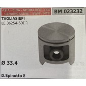 BRUMAR PISTONE COMPLETO ASIA - CINA - GOOD LUCK - LEA - SANDRIGARDEN - SWM - MTD TAGLIASIEPI LE 36254-60DR  Ø 33.4 D.Spinotto 8  R.O. -