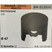 BRUMAR PISTONE COMPLETO DOLMAR - SACHS - MAKITA MOTOSEGHE 119  Ø 47 D.Spinotto 12  R.O. 119.132.000