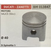 BRUMAR PISTONE COMPLETO DUCATI - ZANETTI MOTORI SALICE (50cc)  Ø 40 D.Spinotto 9  R.O. -