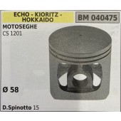 BRUMAR PISTONE COMPLETO ECHO - KIORITZ - HOKKAIDO MOTOSEGHE CS 1201  Ø 58 D.Spinotto 15  R.O. -