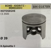 BRUMAR PISTONE COMPLETO ECHO - KIORITZ - HOKKAIDO MOTOSEGHE CS 3500  Ø 39 D.Spinotto 8  R.O. -
