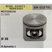 BRUMAR PISTONE COMPLETO ECHO - KIORITZ - HOKKAIDO MOTOSEGHE CS 3500  Ø 38 D.Spinotto 8  R.O. -