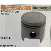 BRUMAR PISTONE COMPLETO EMAK - OLEO MAC - DYNAMAC - EFCO ATOMIZZATORI AM 180  Ø 48.4 D.Spinotto 12  R.O. -