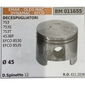 BRUMAR PISTONE COMPLETO EMAK - OLEO MAC - DYNAMAC - EFCO DECESPUGLIATORI 753 753S 753T 453BP EFCO 8530 EFCO 8535  Ø 45 D.Spinotto 12  R.O. 611.2036