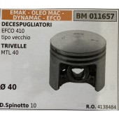 BRUMAR PISTONE COMPLETO EMAK - OLEO MAC - DYNAMAC - EFCO DECESPUGLIATORI EFCO 410 tipo vecchio TRIVELLE MTL 40  Ø 40 D.Spinotto 10  R.O. 4138484
