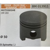 BRUMAR PISTONE COMPLETO EMAK - OLEO MAC - DYNAMAC - EFCO MOTOSEGHE OM 280  Ø 50 D.Spinotto 12  R.O. -