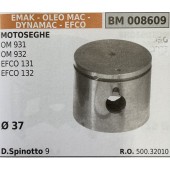 BRUMAR PISTONE COMPLETO EMAK - OLEO MAC - DYNAMAC - EFCO MOTOSEGHE OM 931 OM 932 EFCO 131 EFCO 132  Ø 37 D.Spinotto 9  R.O. 500.32010