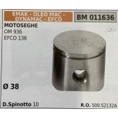 BRUMAR PISTONE COMPLETO EMAK - OLEO MAC - DYNAMAC - EFCO MOTOSEGHE OM 936 EFCO 136  Ø 38 D.Spinotto 10  R.O. 500.52132A