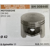 BRUMAR PISTONE COMPLETO EMAK - OLEO MAC - DYNAMAC - EFCO MOTOSEGHE OM 941 EFCO 141  Ø 42 D.Spinotto 10  R.O. 941.00051