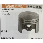 BRUMAR PISTONE COMPLETO EMAK - OLEO MAC - DYNAMAC - EFCO MOTOSEGHE OM 946 EFCO 146  Ø 44 D.Spinotto 10  R.O. 946.00174