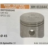 BRUMAR PISTONE COMPLETO EMAK - OLEO MAC - DYNAMAC - EFCO MOTOSEGHE OM 952 EFCO 152  Ø 45 D.Spinotto 10  R.O. 500.82014
