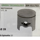 BRUMAR PISTONE COMPLETO GREEN TECHNOLOGY MOTOSEGHE GTC 38  Ø 39 D. Spinotto 10  R.O. -
