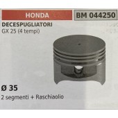 BRUMAR PISTONE COMPLETO HONDA DECESPUGLIATORI GX 25 (4 tempi)  Ø 35 2 segmenti + raschiaolio D. Spinotto -  R.O. -