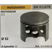 BRUMAR PISTONE COMPLETO HUSQVARNA MOTOSEGHE 272  Ø 52 D. Spinotto 12  R.O. 503.6098.03