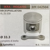 BRUMAR PISTONE COMPLETO IKRA - MOGATEC DECESPUGLIATORI XL 25 SSB  Ø 33.3 completo di biella D. Spinotto 8  R.O. 73042115