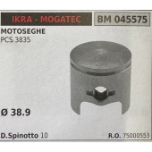 BRUMAR PISTONE COMPLETO IKRA - MOGATEC MOTOSEGHE PCS 3835  Ø 38.9 D. Spinotto 10  R.O. 75000553
