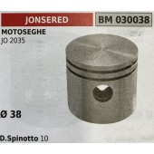 BRUMAR PISTONE COMPLETO JONSERED MOTOSEGHE JO 2035  Ø 38 D. Spinotto 10  R.O. -