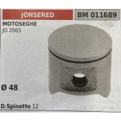 BRUMAR PISTONE COMPLETO JONSERED MOTOSEGHE JO 2065  Ø 48 D. Spinotto 12  R.O. -