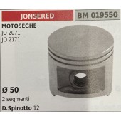 BRUMAR PISTONE COMPLETO JONSERED MOTOSEGHE JO 2071 JO 2171  Ø 50 2 segmenti D. Spinotto 12  R.O. -