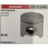 BRUMAR PISTONE COMPLETO JONSERED MOTOSEGHE JO 2145 JO 2147  Ø 42 D. Spinotto 10  R.O. -