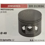BRUMAR PISTONE COMPLETO JONSERED MOTOSEGHE JO 630 Ø 48 D. Spinotto 12 R.O. 503.5174-01