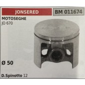BRUMAR PISTONE COMPLETO JONSERED MOTOSEGHE JO 670 Ø 50 D. Spinotto 12 R.O. -